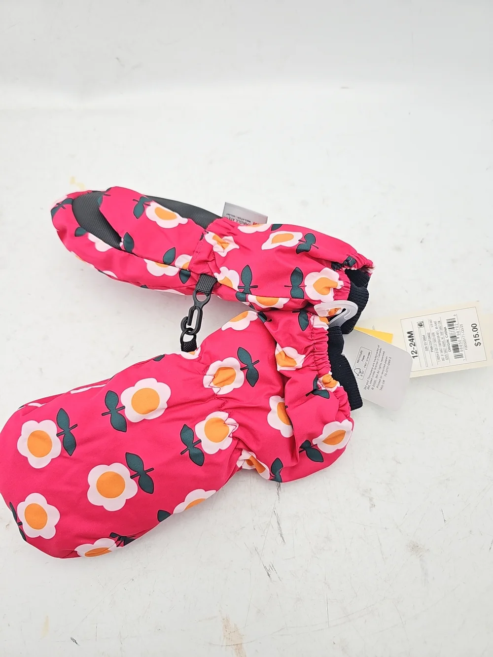 Cat & Jack Pink Floral Kids Mittens